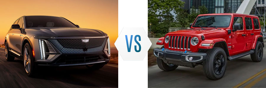 2023 Cadillac Lyriq vs Jeep Wrangler 4xe