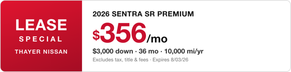 Lease Sentra SR Premium $356/mo