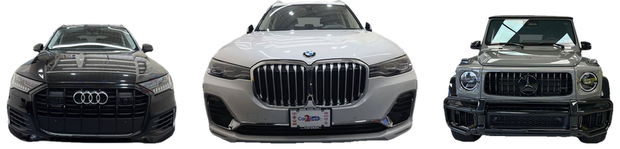 Audi Q7, BMW X7 and Mercedes-Benz G-Class from Car2Sell inventory