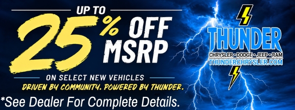 Up to 25 % Off MSRP on Select New Models