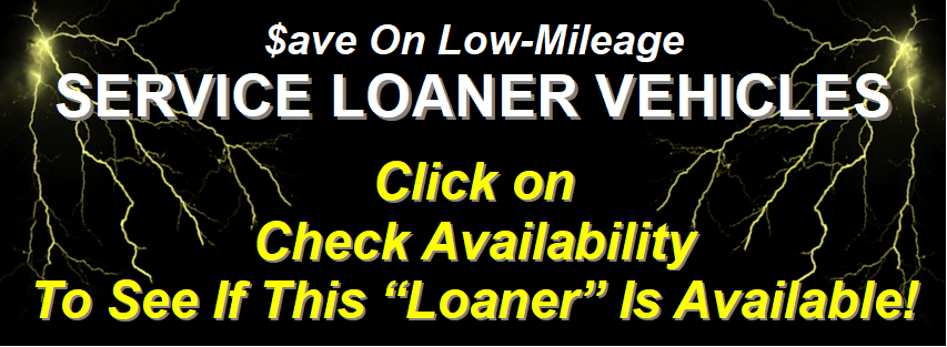 This Low Mileage Retired Service Loaner Vehicle qualifies for all applicable New Vehicle Rebates and Incentives!