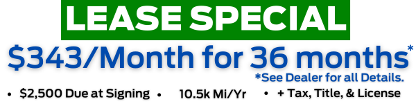 See Dealer for all details.