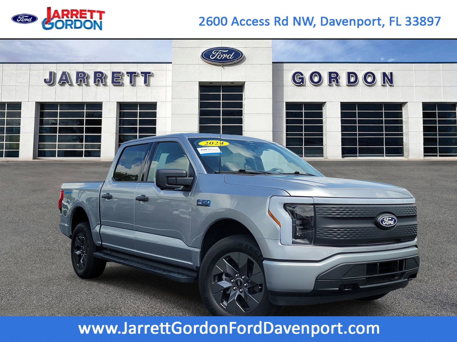 Used 2024 Ford F-150 Lightning XLT with VIN 1FTVW3LK8RWG26456 for sale in Davenport, FL