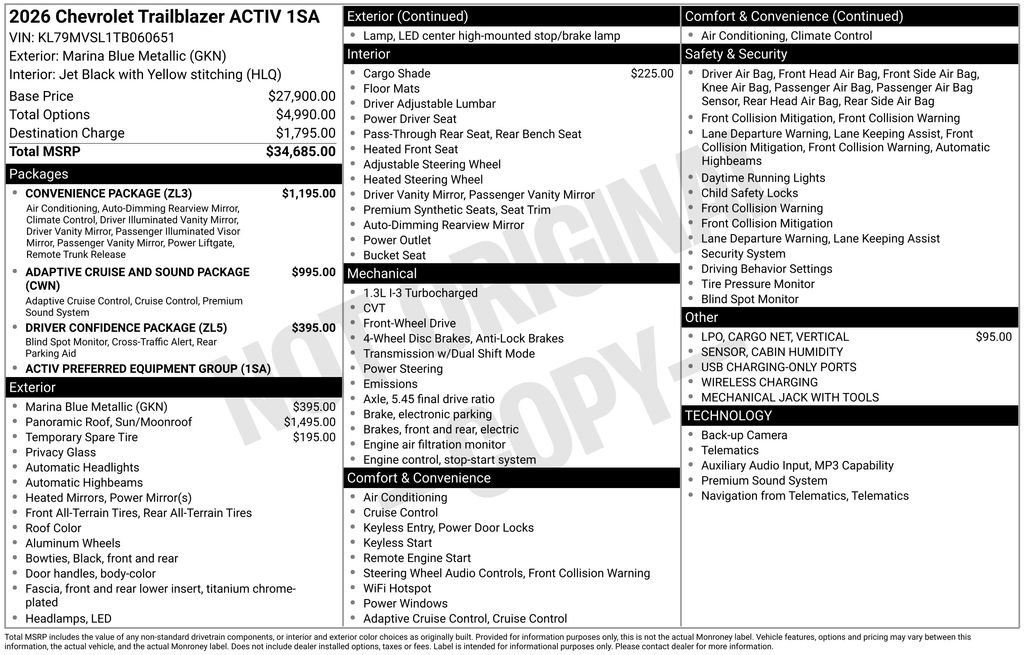 2026 Chevrolet Trailblazer Activ - Photo 11